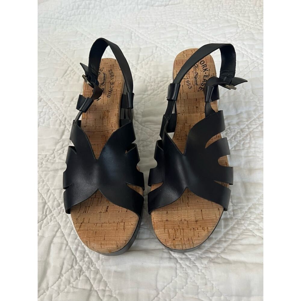Kork-Ease Paschal Slingback Platform Sandal In Black Leather - Picture 6 of 10